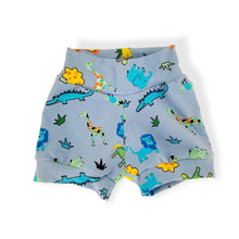 Load image into Gallery viewer, Blue Jungle Animals Baby & Children's Cuffed Shorts • READY TO SHIP • 6-9 Months •