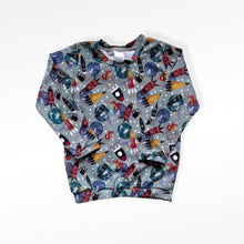 Load image into Gallery viewer, Space Rockets Baby & Children's Cuffed Top • MADE TO ORDER •