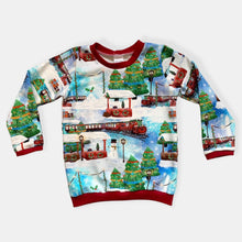 Load image into Gallery viewer, Christmas Trains Baby & Children's Jumper • READY TO SHIP • Kids •