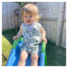 Load image into Gallery viewer, Eucalyptus Shortie Baby & Children's Romper • ORGANIC • Made To Order • Kids Romper •