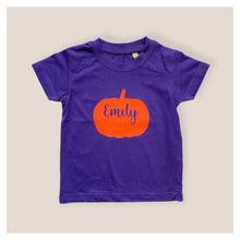 Load image into Gallery viewer, Personalised Pumpkin Baby & Children's T-Shirt • MADE TO ORDER • Kids •