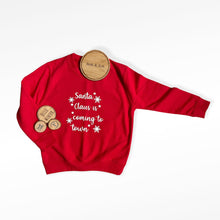 Load image into Gallery viewer, Santa Claus is Coming to Town Baby & Children's Sweatshirt • MADE TO ORDER • Kids •