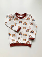 Load image into Gallery viewer, Autumn Rainbows Baby & Children's Cuffed Top • ORGANIC • MADE TO ORDER •