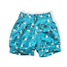 Load image into Gallery viewer, Blue Seagulls Baby & Children's Cuffed Shorts • READY TO SHIP • 3-6 Months •