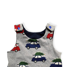 Load image into Gallery viewer, Grey Christmas Cars Baby & Children's Romper • READY TO SHIP • Kids •