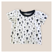 Load image into Gallery viewer, Monochrome Cactus Baby & Children's T-Shirt • MADE TO ORDER • Kids Tee •