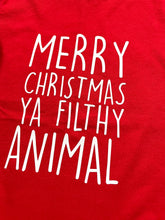 Load image into Gallery viewer, Merry Christmas Ya Filthy Animal Baby & Children's T-Shirt • MADE TO ORDER •Kids •
