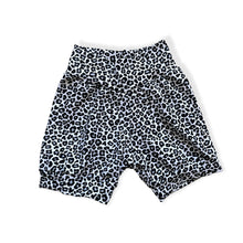 Load image into Gallery viewer, Black & White Leopard Print Baby & Children's Cuffed Shorts • READY TO SHIP • 4-5 Years •