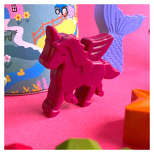 Load image into Gallery viewer, Wax Crayons 'Fantasy' Gift Tub • READY TO SHIP • Unicorns •