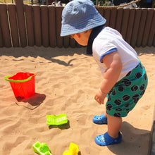 Load image into Gallery viewer, Green Tennis Ball Baby & Children's Cuffed Shorts • MADE TO ORDER • Kids Shorts •