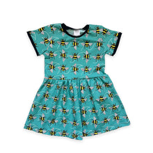 Load image into Gallery viewer, Blue Bees Baby & Children's Twirl Dress • ORGANIC • MADE TO ORDER • Kids Dress •