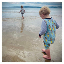 Load image into Gallery viewer, Blue Ice Creams Baby & Children's Romper • Organic • READY TO SHIP • Kids Romper •