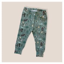 Load image into Gallery viewer, Dusty Green Woodland Animals Baby & Child's Leggings • READY TO SHIP • Kids •