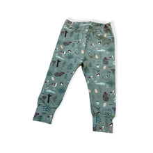 Load image into Gallery viewer, Dusty Green Woodland Animals Baby & Child's Leggings • READY TO SHIP • Kids •