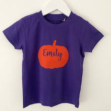 Load image into Gallery viewer, Personalised Pumpkin Baby & Children's T-Shirt • MADE TO ORDER • Kids •