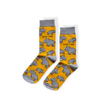 Load image into Gallery viewer, 'Save The Rhinos' Bamboo Socks for Kids • READY TO SHIP •