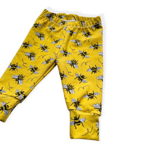 Load image into Gallery viewer, Yellow Bee Baby & Children's Leggings • ORGANIC • MADE TO ORDER • Kids Leggings •