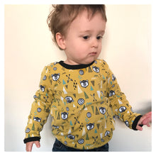 Load image into Gallery viewer, Mustard Bears & Arrows Baby & Children's Lightweight Jumper • MADE TO ORDER • Kids Jumper •
