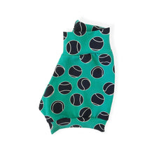 Load image into Gallery viewer, Green Tennis Ball Baby & Children's Cuffed Shorts • MADE TO ORDER • Kids Shorts •