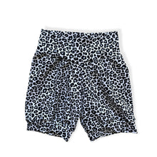Load image into Gallery viewer, Black & White Leopard Print Baby & Children's Cuffed Shorts • READY TO SHIP • 4-5 Years •