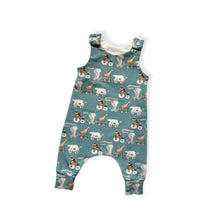 Load image into Gallery viewer, Animal Train Baby & Children's Romper • MADE TO ORDER • Kids Romper •