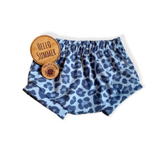 Load image into Gallery viewer, Blue Leopard Print Baby & Children's Bummies • MADE TO ORDER • Kids Bummies •