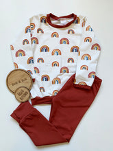 Load image into Gallery viewer, Autumn Rainbows Baby & Children's Cuffed Top • ORGANIC • MADE TO ORDER •
