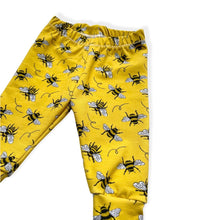 Load image into Gallery viewer, Yellow Bee Baby & Children's Leggings • ORGANIC • MADE TO ORDER • Kids Leggings •