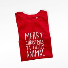 Load image into Gallery viewer, Merry Christmas Ya Filthy Animal Baby & Children's T-Shirt • MADE TO ORDER •Kids •