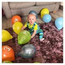 Load image into Gallery viewer, Blue & Green Stripes Baby & Children's Romper • MADE TO ORDER • Kids Romper •