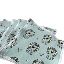 Load image into Gallery viewer, Reusable Wipes • Green Lions • READY TO SHIP • Baby & Children's • Kids •
