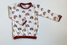 Load image into Gallery viewer, Autumn Rainbows Baby & Children's Cuffed Top • ORGANIC • MADE TO ORDER •