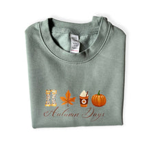 Load image into Gallery viewer, Dusty Green Autumn Days Baby &amp; Children&#39;s Sweatshirt • MADE TO ORDER • Kids Jumper •
