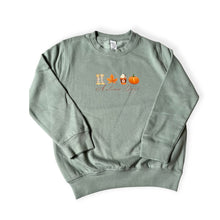 Load image into Gallery viewer, Dusty Green Autumn Days Baby &amp; Children&#39;s Sweatshirt • MADE TO ORDER • Kids Jumper •
