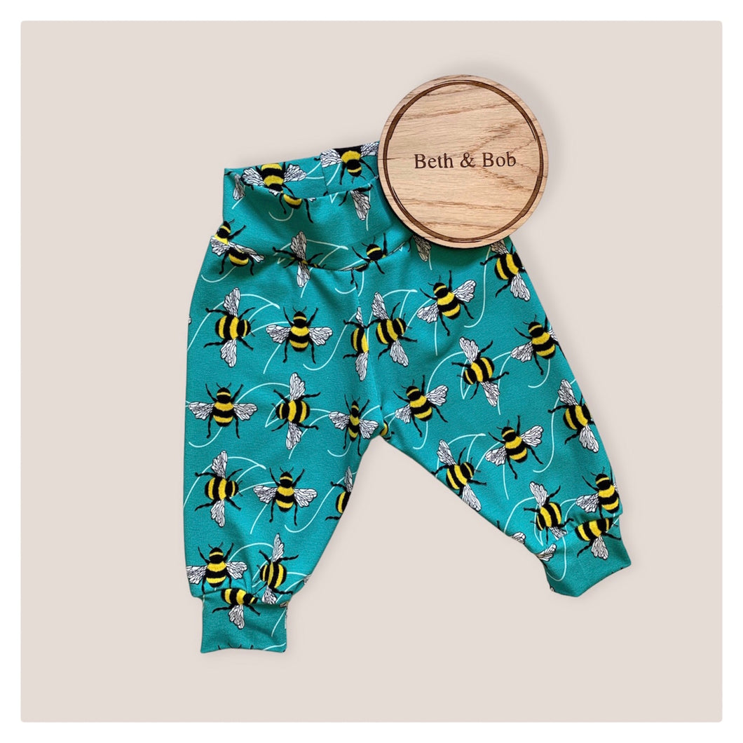 Blue Bees Organic Baby & Children's Cuffed Trousers • READY to SHIP • Kids • 3-6 Months •