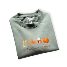 Load image into Gallery viewer, Dusty Green Autumn Days Baby &amp; Children&#39;s Sweatshirt • MADE TO ORDER • Kids Jumper •
