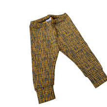 Load image into Gallery viewer, Mustard &amp; Navy Baby &amp; Childrens Criss Cross Leggings • Kids • READY TO SHIP •
