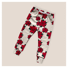 Load image into Gallery viewer, Red Poinsettia Flower Baby &amp; Children&#39;s Leggings • ORGANIC • READY TO SHIP •Kids •
