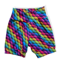 Load image into Gallery viewer, Rainbow Ribbons Baby &amp; Children&#39;s Cuffed Shorts • READY TO SHIP • 5-6 Years •
