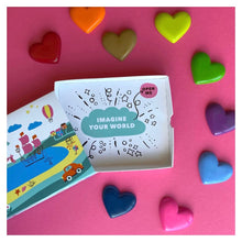 Load image into Gallery viewer, Wax Crayons &#39;Rainbow Hearts&#39; Gift Box • READY TO SHIP •
