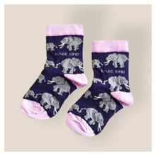 Load image into Gallery viewer, Save The Elephants Bamboo Socks for Kids • READY TO SHIP •
