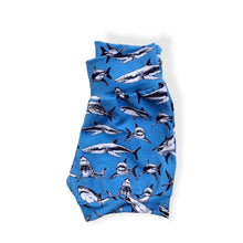 Load image into Gallery viewer, Blue Sharks Baby &amp; Children&#39;s Cuffed Shorts • READY TO SHIP • 2-3 Years •

