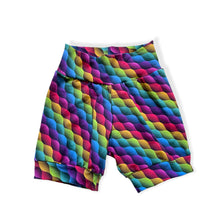 Load image into Gallery viewer, Rainbow Ribbons Baby &amp; Children&#39;s Cuffed Shorts • READY TO SHIP • 5-6 Years •
