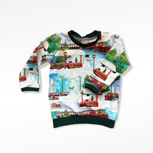Load image into Gallery viewer, Christmas Trains Baby &amp; Children&#39;s Jumper • MADE TO ORDER • Kids Lightweight Jumper •
