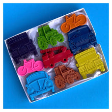 Load image into Gallery viewer, Wax Crayons &#39;Things That Go&#39; Gift Box • READY TO SHIP •
