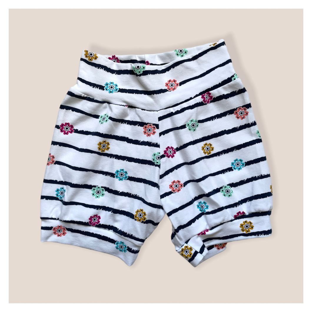 Blue Daisy Baby & Children's Cuffed Shorts • READY TO SHIP • Kids • 3-4 Years •