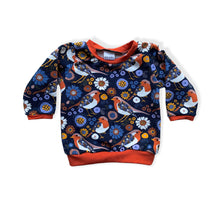 Load image into Gallery viewer, Navy Robins Baby &amp; Children&#39;s Jumper • READY TO SHIP • Kids •
