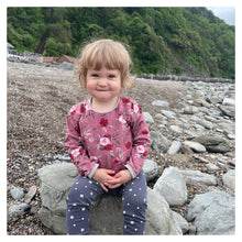 Load image into Gallery viewer, Pink Roses Baby &amp; Children&#39;s Jumper • MADE TO ORDER • Kids Jumper •
