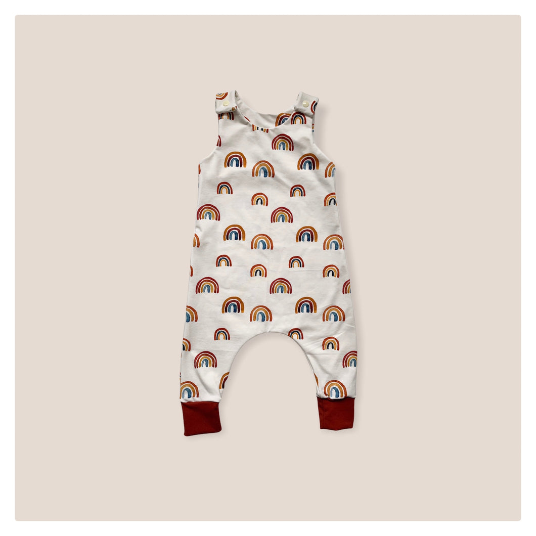 Autumn Rainbows Baby & Children's Romper • ORGANIC • MADE TO ORDER • Kids •