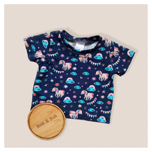Load image into Gallery viewer, Navy Unicorns Baby &amp; Children&#39;s T-Shirt • READY TO SHIP • Kids • 3-6 Months •
